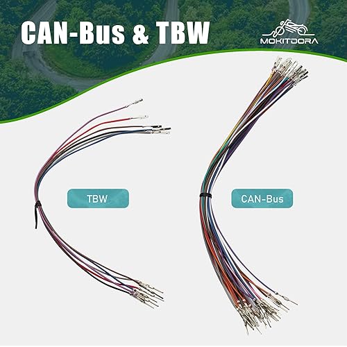 Miniatura 2 de MoKitDora Arnés de extensión de cableado de manillar de 14 pulgadas y 16 pulgadas y arnés de cableado del acelerador TBW Plug N Play compatible con