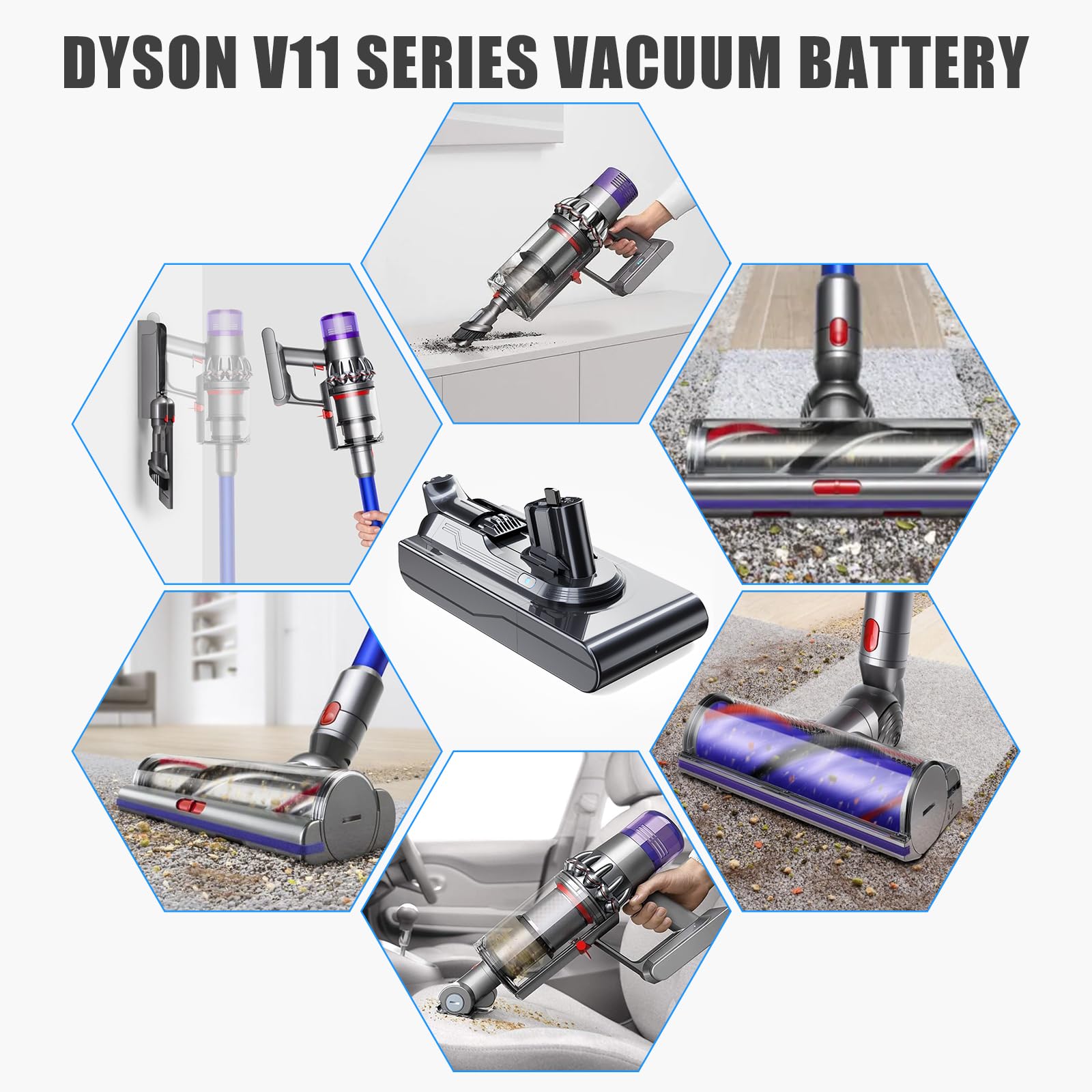 Batteria per Dyson V11 8000mah Batteria di ricambio per Dyson V11 Absolute Total Clean Absolute Extra Animal(per 2026)