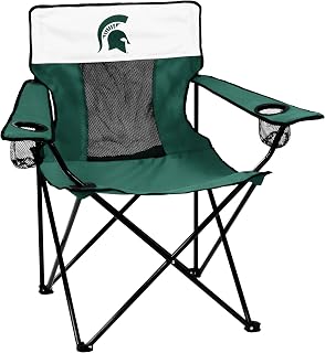 NCAA Michigan State Spartans Elite Portable Chair - Premium Outdoor Chair with Cup Holder, Powder-Coated Steel Frame, Lightweight and Portable for Tailgating,and Sporting Events