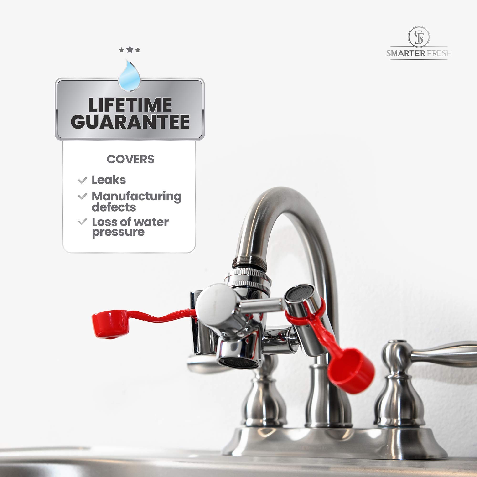 SmarterFresh Faucet Mounted Eyewash Station Reliable First AID Emergency Eye Wash Unit for