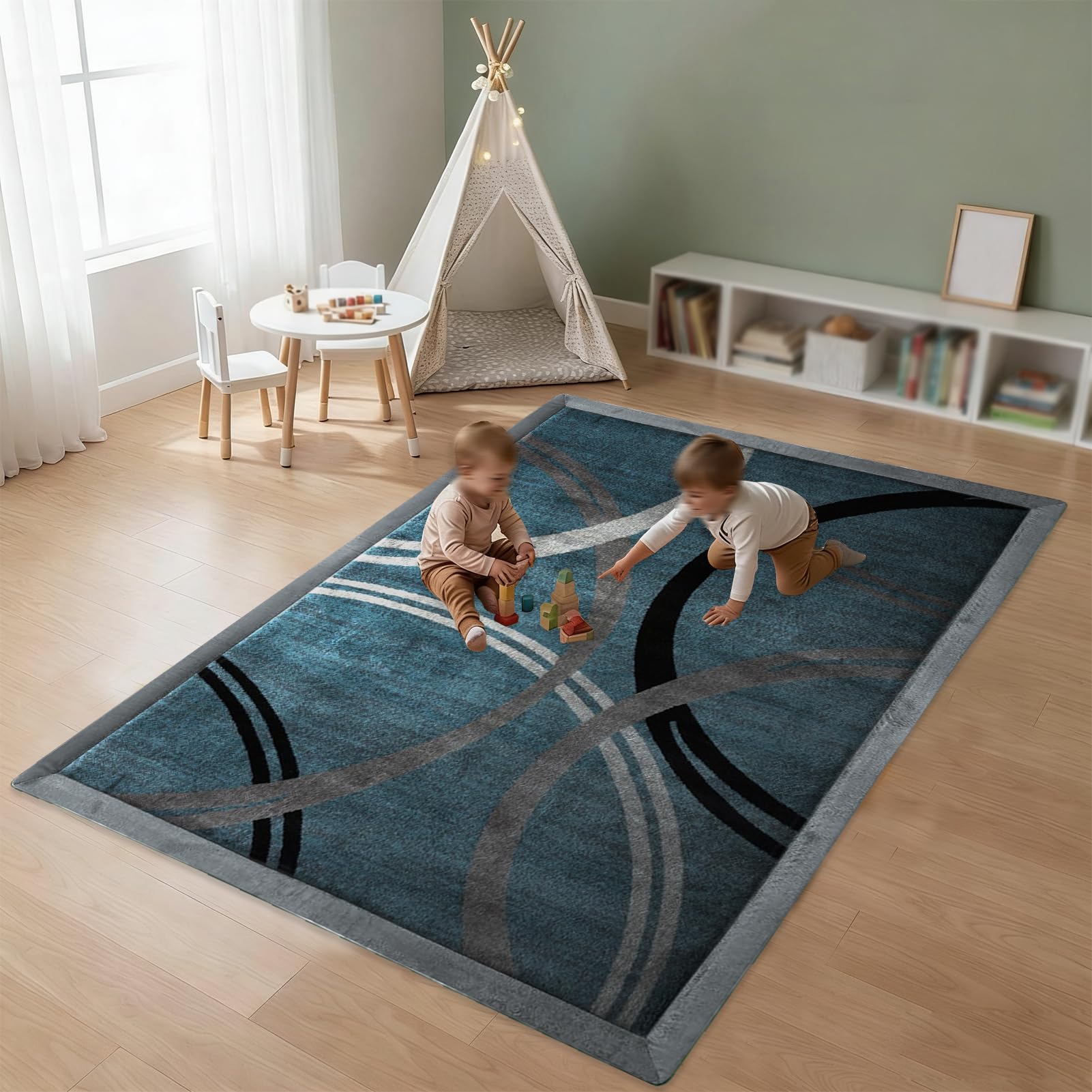 Baby Play Mat for Floor, 3 cm Thick Playmats for Babies, Soft Baby Rug Kids Playpen Mat for Crawling & Playing, Non-Slip Play Crawling mat for Nursery Baby, Soft Activity Floor Mat 200 x 250 cm