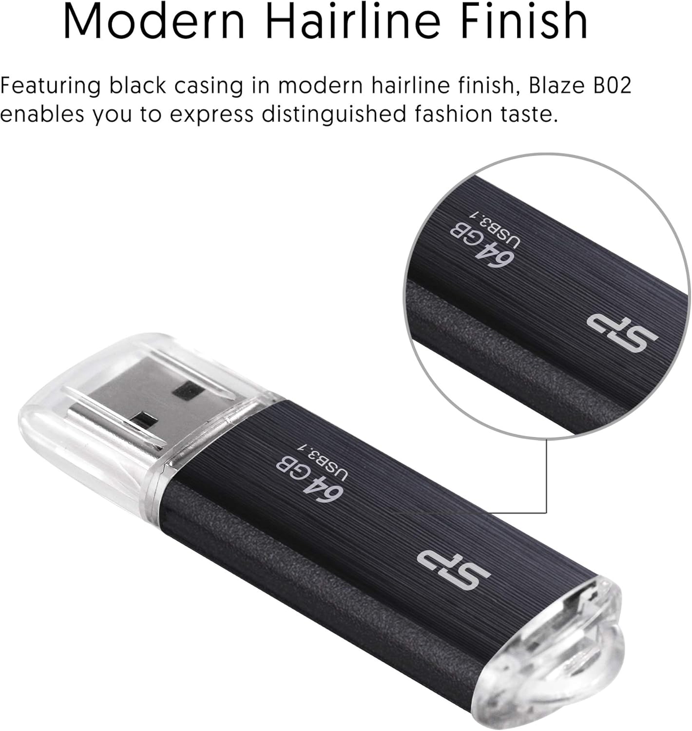 Silicon Power 5 Pack 64GB USB 3.0/3.1 Gen1 USB Flash Drive Blaze B02 64GB x5 Pack Standard