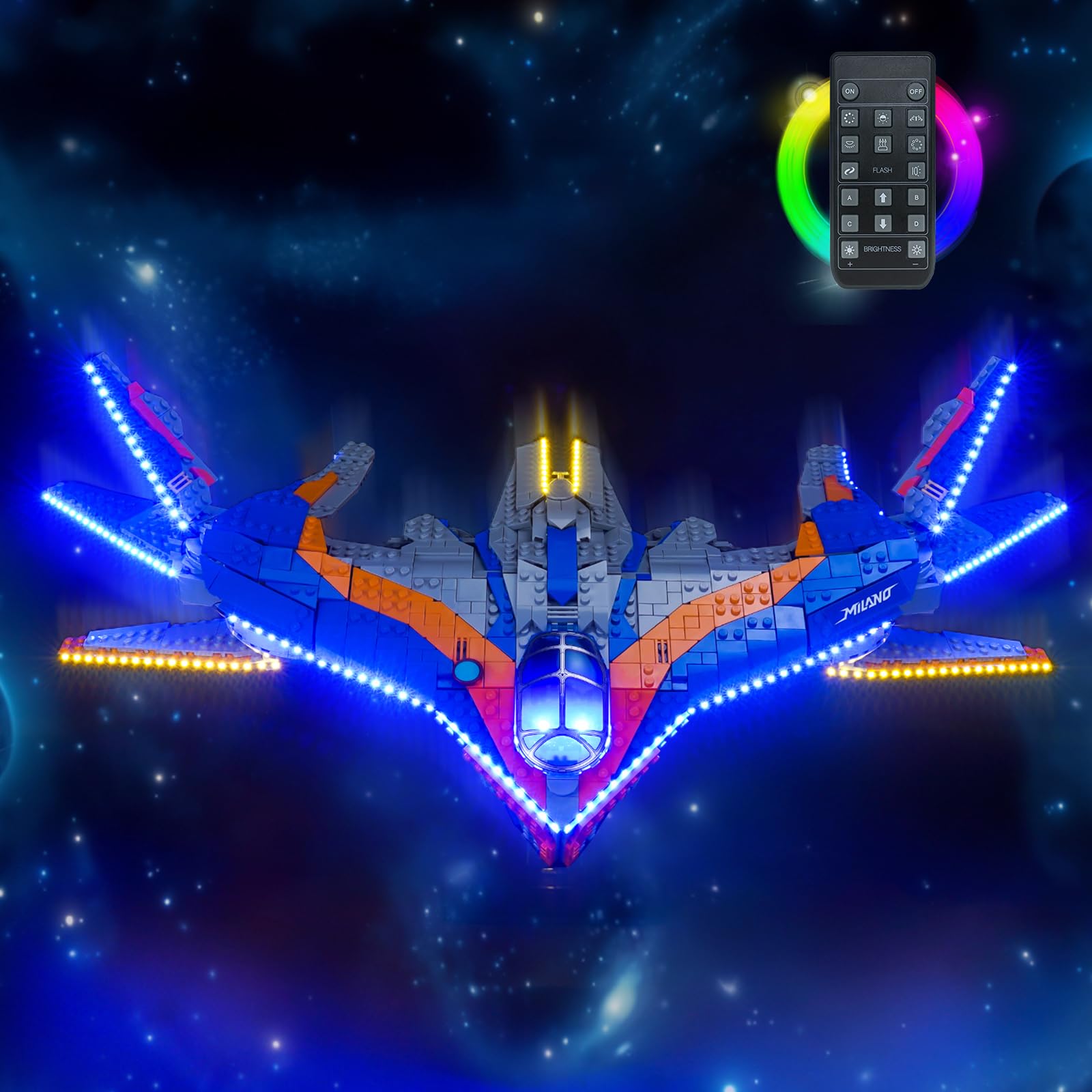 Remote Control Light Kit Compatible with Lego Guardians of The Galaxy: The Milano 76286 (No Model) - Image 3