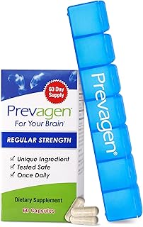 Prevagen Regular Strength - 60 Capsules (2 Month Supply) | Formulated for Your Brain | 10mg of Apoaequorin Plus Vitamin D3 with 7-Day Pill Minder