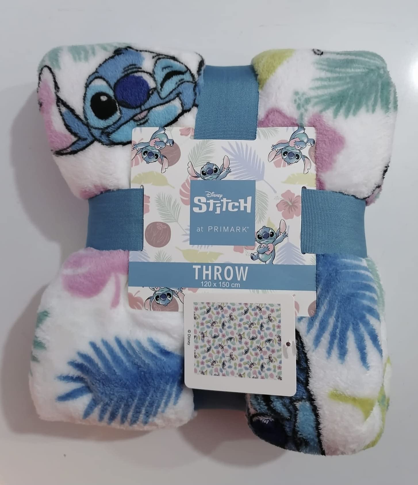 New Disney Lilo & Stitch Soft Fleece Throw Stitch Angel Blanket 120 x 150cm Primark Buy Online