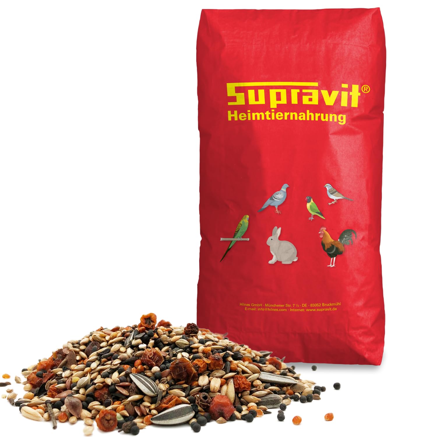 Supravit Waldvogelfutter 25kg mit Sonnenblumenkerne | | Vogelfutter Wildvögel ganzjährig & Gartenvögel | Vogelfutter Sommer | Winter Streufutter Vogel Futter für Meisen, Amseln,