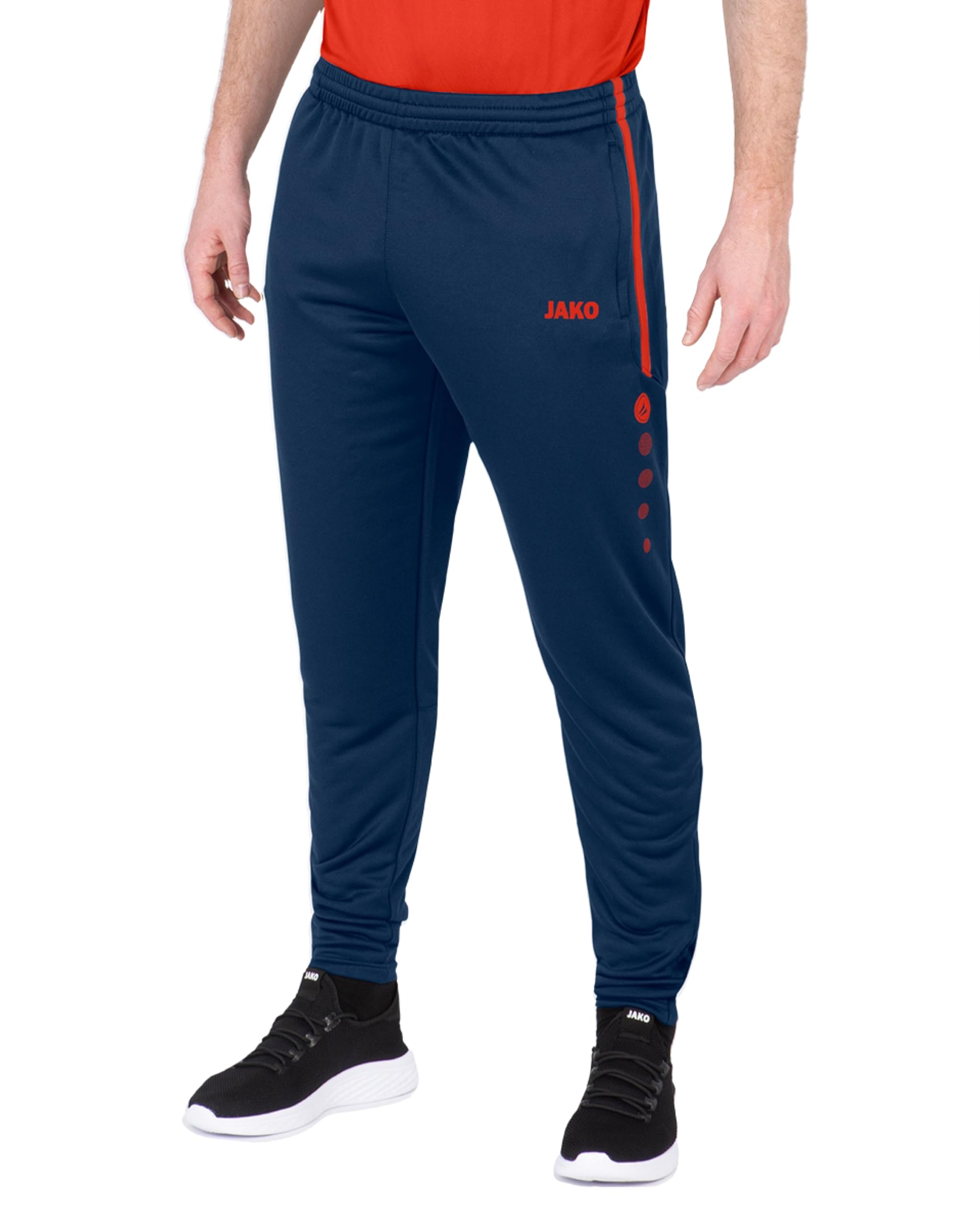 JAKO Active Children's Tracksuit Bottoms, Children's, 8495, navy/flame, 116 (EU)
