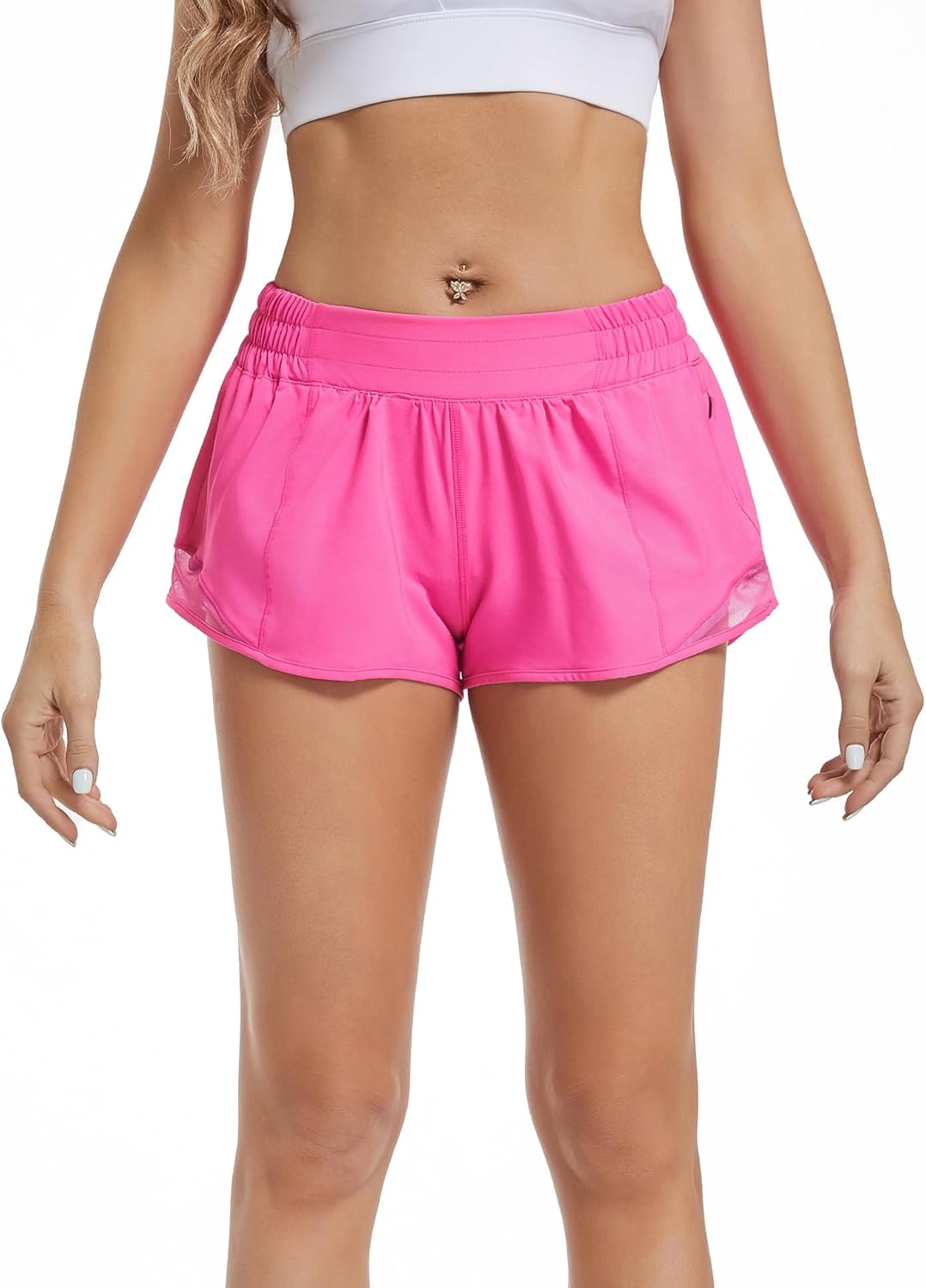 Athletic Shorts for Women,Mesh Lined 2.5" Running Shorts,Quick Dry Active Workout Shorts with Zip Pocket - Image 4