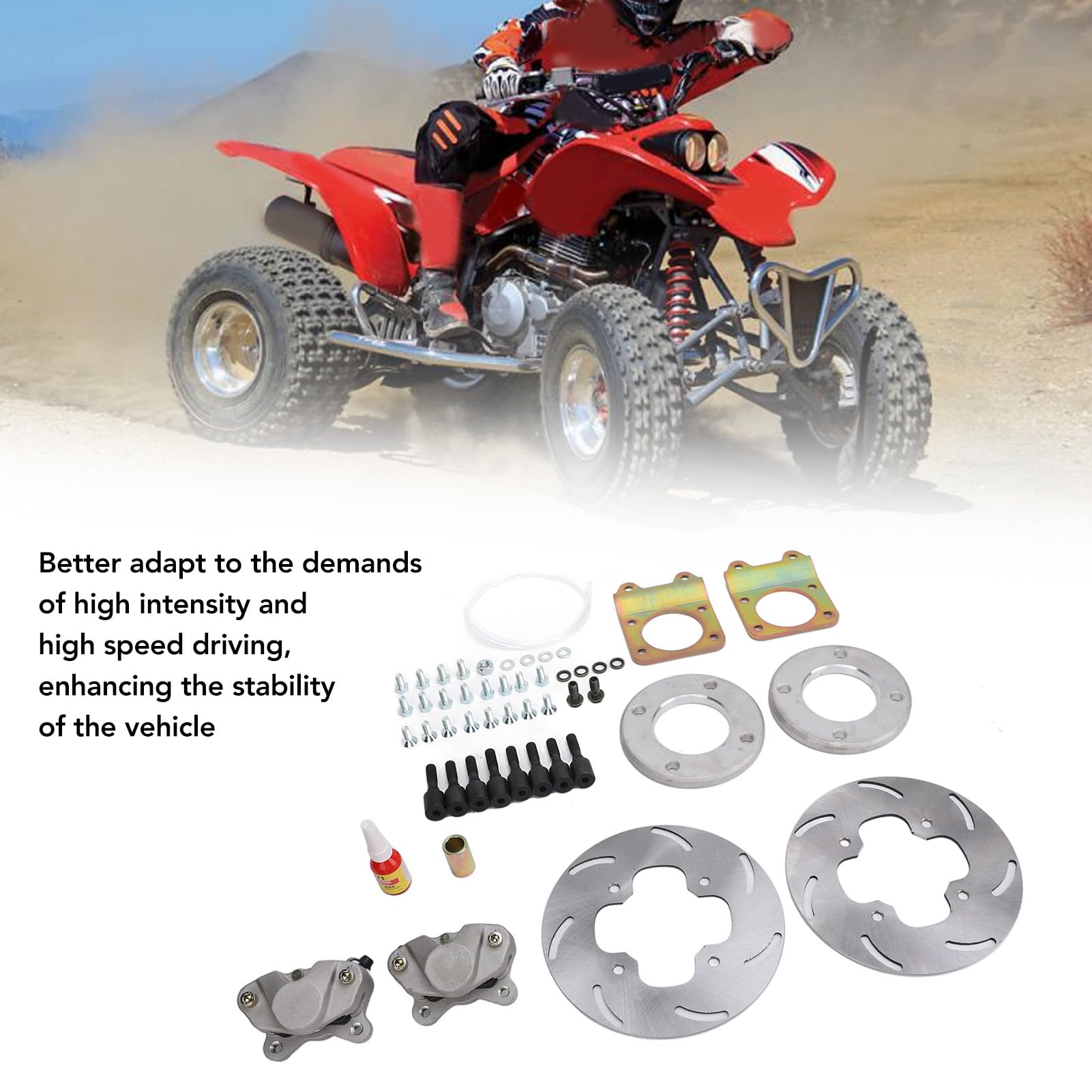 Kit de Roue de Conversion de Frein à Disque Avant, Kit de Conversion de Frein à Disque Avant pour VTT amélioré, compatibilité de Couple de Freinage Accrue pour 450