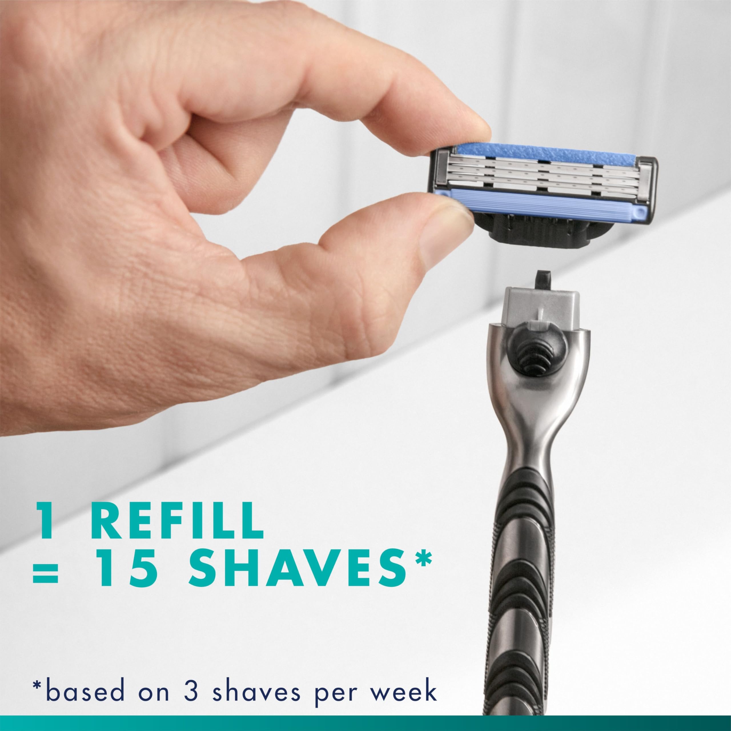 Gillette Mach3 – Maquinilla de afeitar hoja cartuchos de recambio para los hombres, # 8559 – 12 EA