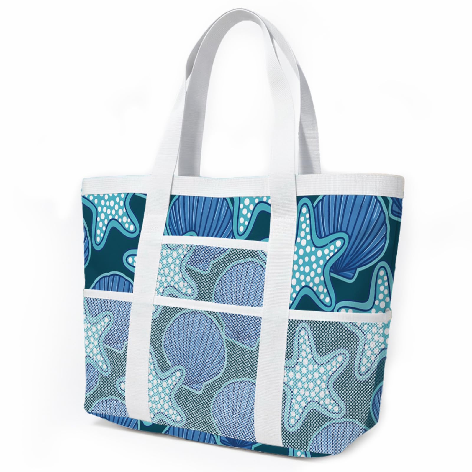 Strandtasche Strandtasche mit Reißverschluss Handtaschen Beach Bag Handbag Faltbar Einkaufstasche Sandschutz Strandtaschen Badetasche Strand Tasche Pool Bag