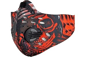 JPOJPO Outdoor Sports Cycling Half Face Dust Mask with 2 Pack Carbon Filters Wind Ski