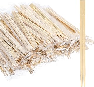 Hiceeden 360 Pairs Disposable Bamboo Chopsticks, Individually Wrapped Chopstick Bulk for Take-Out Orders, Restaurants, Picnics, Clear Sleeve Film