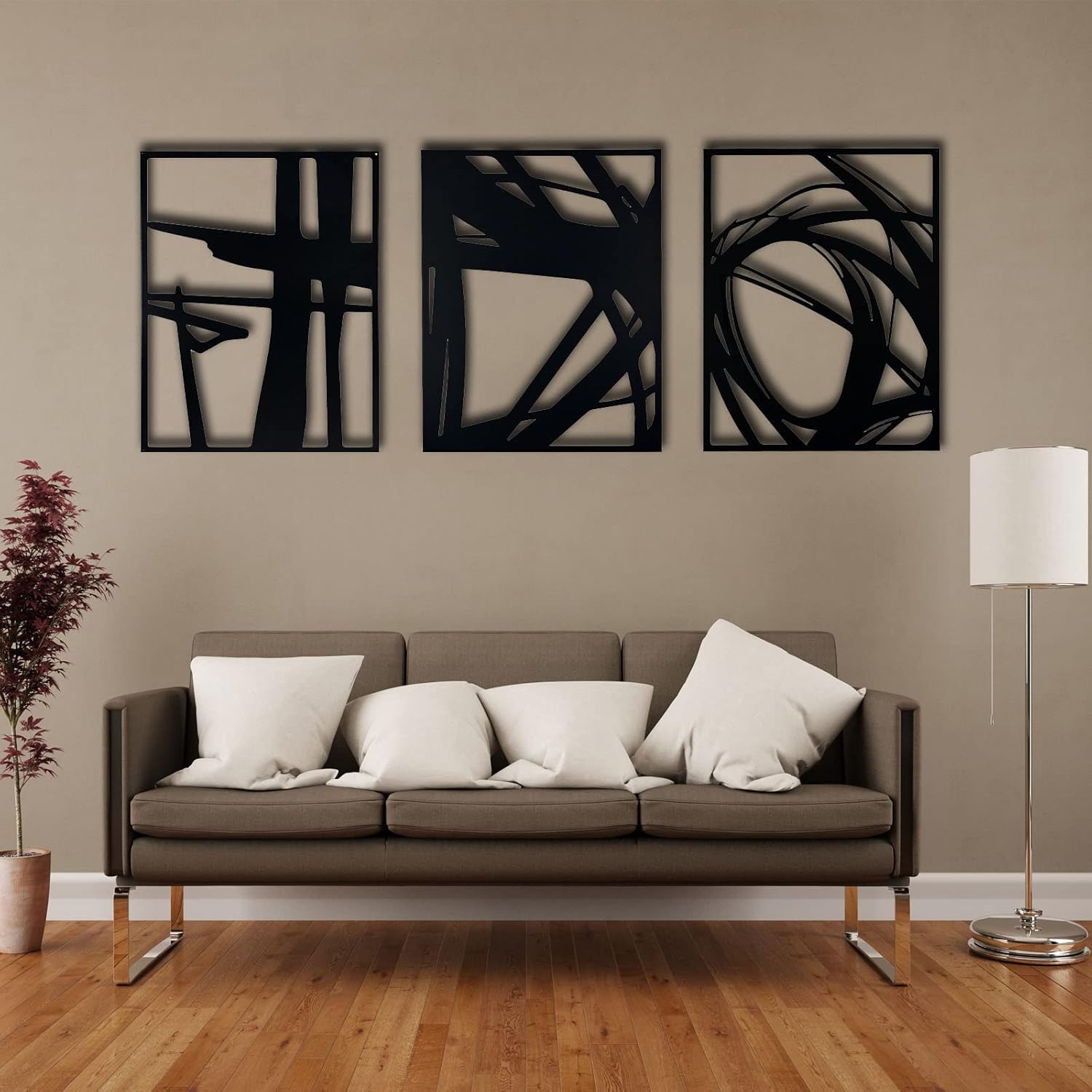 Amazon.com: TOOMISS Black Wall Decor Metal Art Wall Decor Home Decor ...