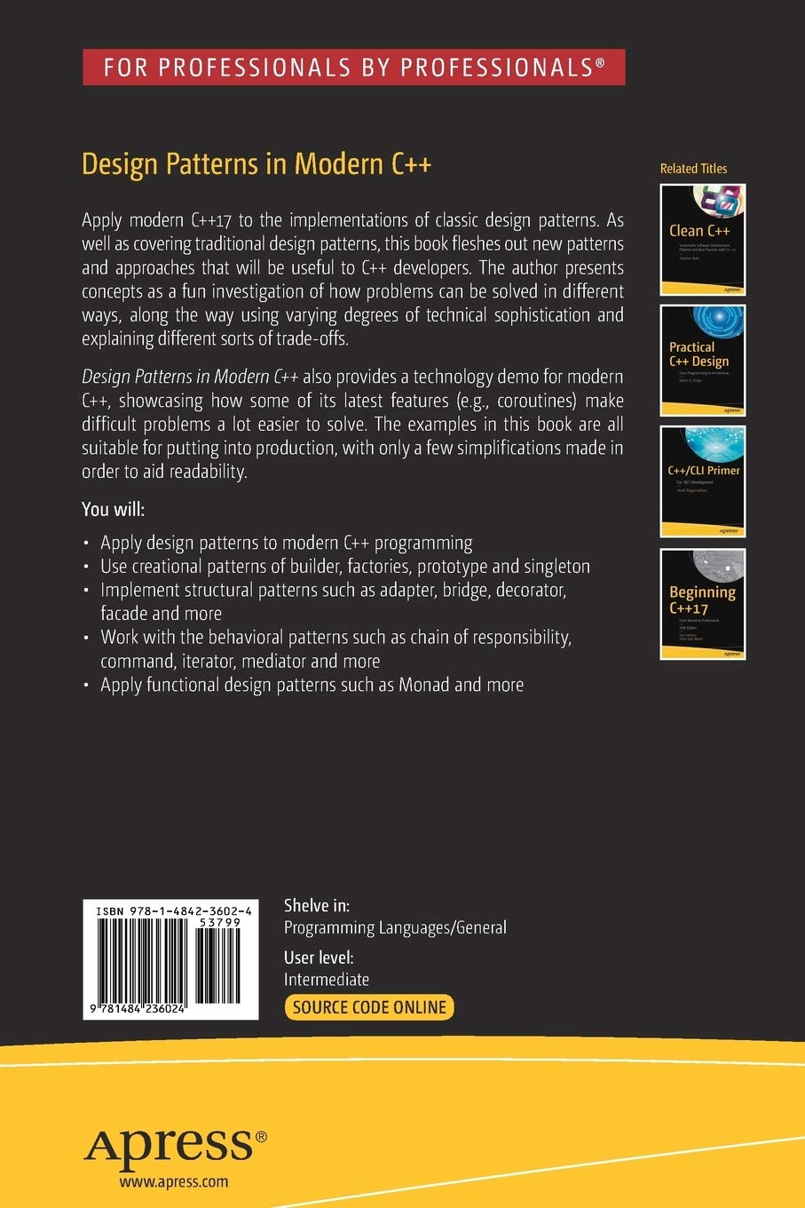 Design Patterns in Modern C++: Reusable Approaches for Object-Oriented  Software Design : Nesteruk, Dmitri: Amazon.de: Books