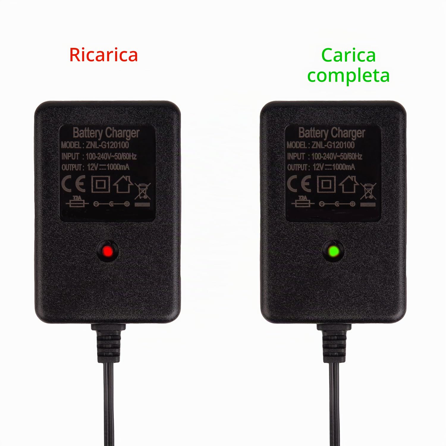 caricabatterie per auto elettriche per bambini, 12V 1A per la guida elettrica su giocattoli moto SUV ATV