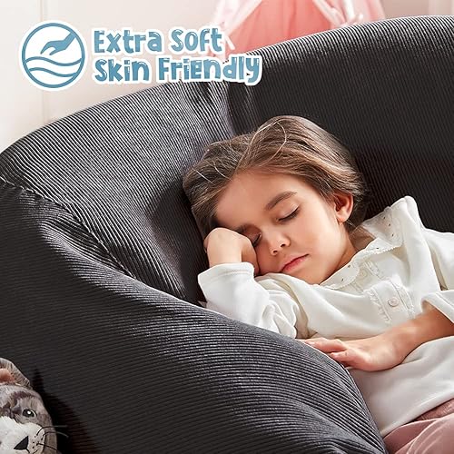 Miniatura 48 de Nobildonna - Funda para silla de puf (relleno sin relleno) de nido de pájaro para niños y adultos. Puf extra grande para almacenamiento de animales