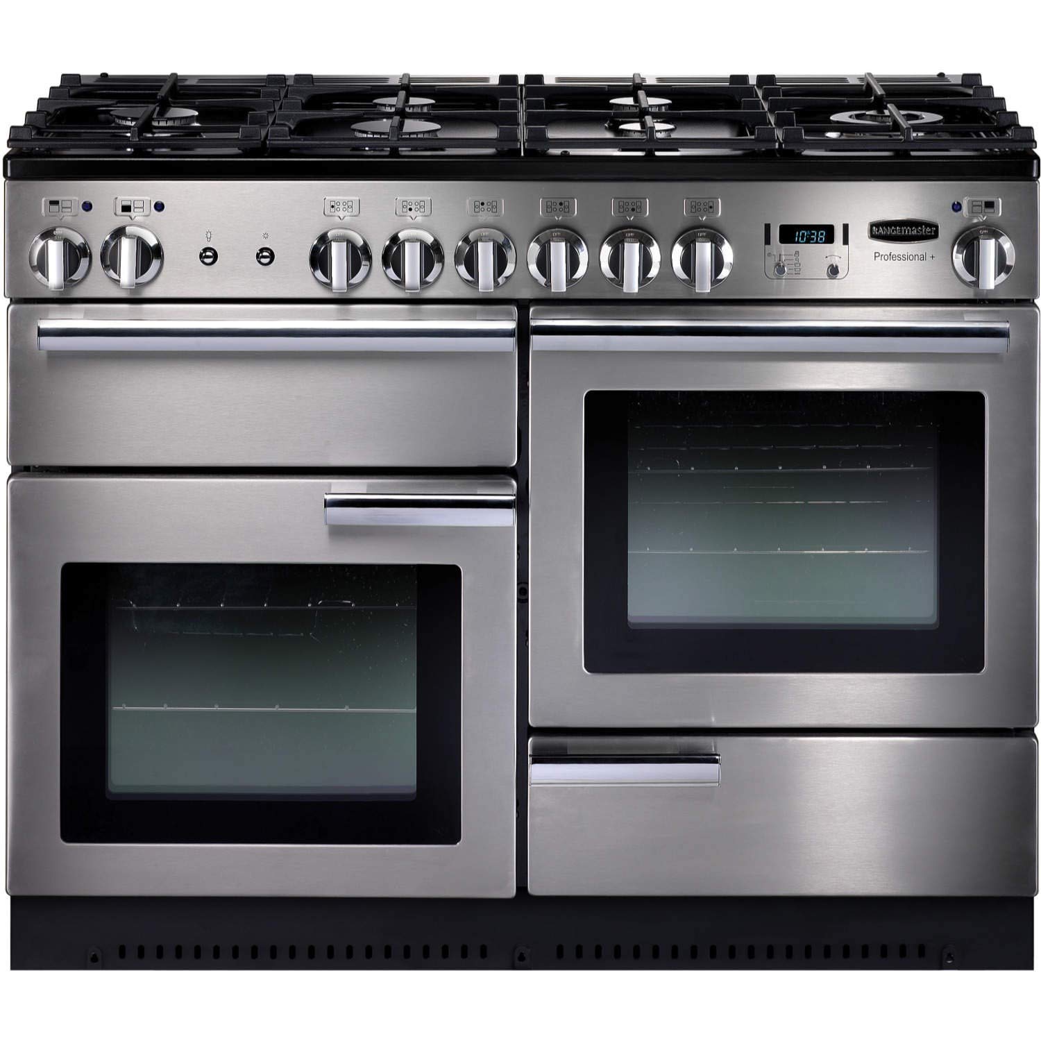 Rangemaster PROP90DFFSS/C Freestanding Range Cooker, Two Fan Ovens, AA Rated, 5 Burner Gas Hob, Stainless Steel — view 11