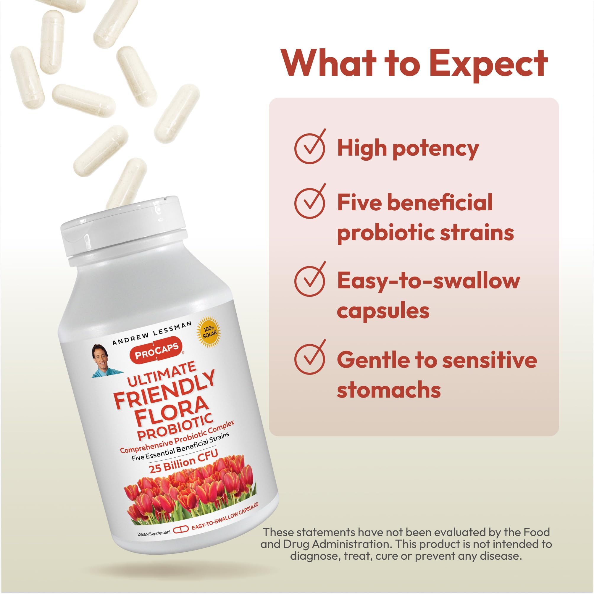 Andrew Lessman ProCaps Probiotic 25 Billion CFU 60 Capsules for Women & Men — Amazon image 4