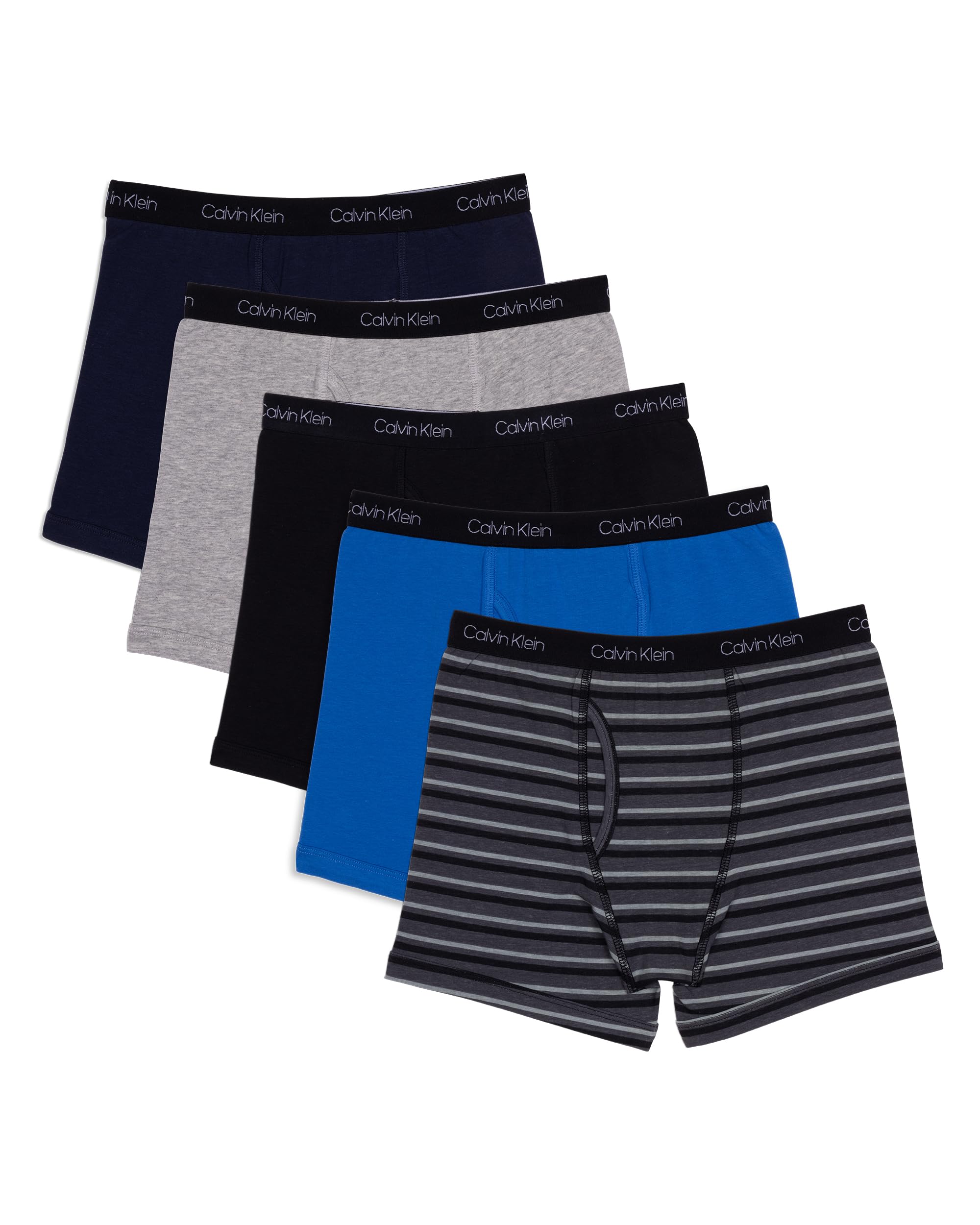 Calvin Klein Kids Boys' Modern Cotton Boxer Brief Underwear 5-Pack