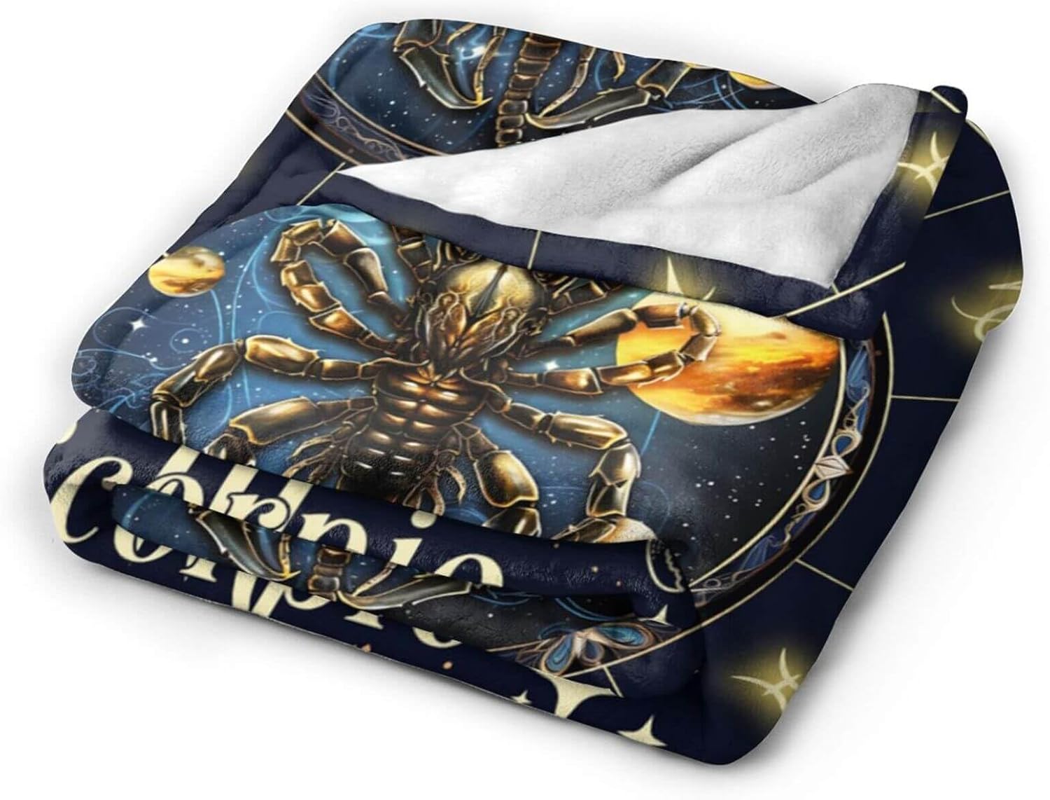 Scorpio Zodiac Blanket for Boys Girls, Secret Astrology Themed Design Printed Throw Blankets for Kids Lap, Chair Sofa, Soft Fleece Cozy Blanket, 40"x 50"