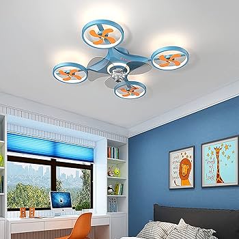 SCZWP8 Children's Room Drone Modeling Ceiling Fans with LED