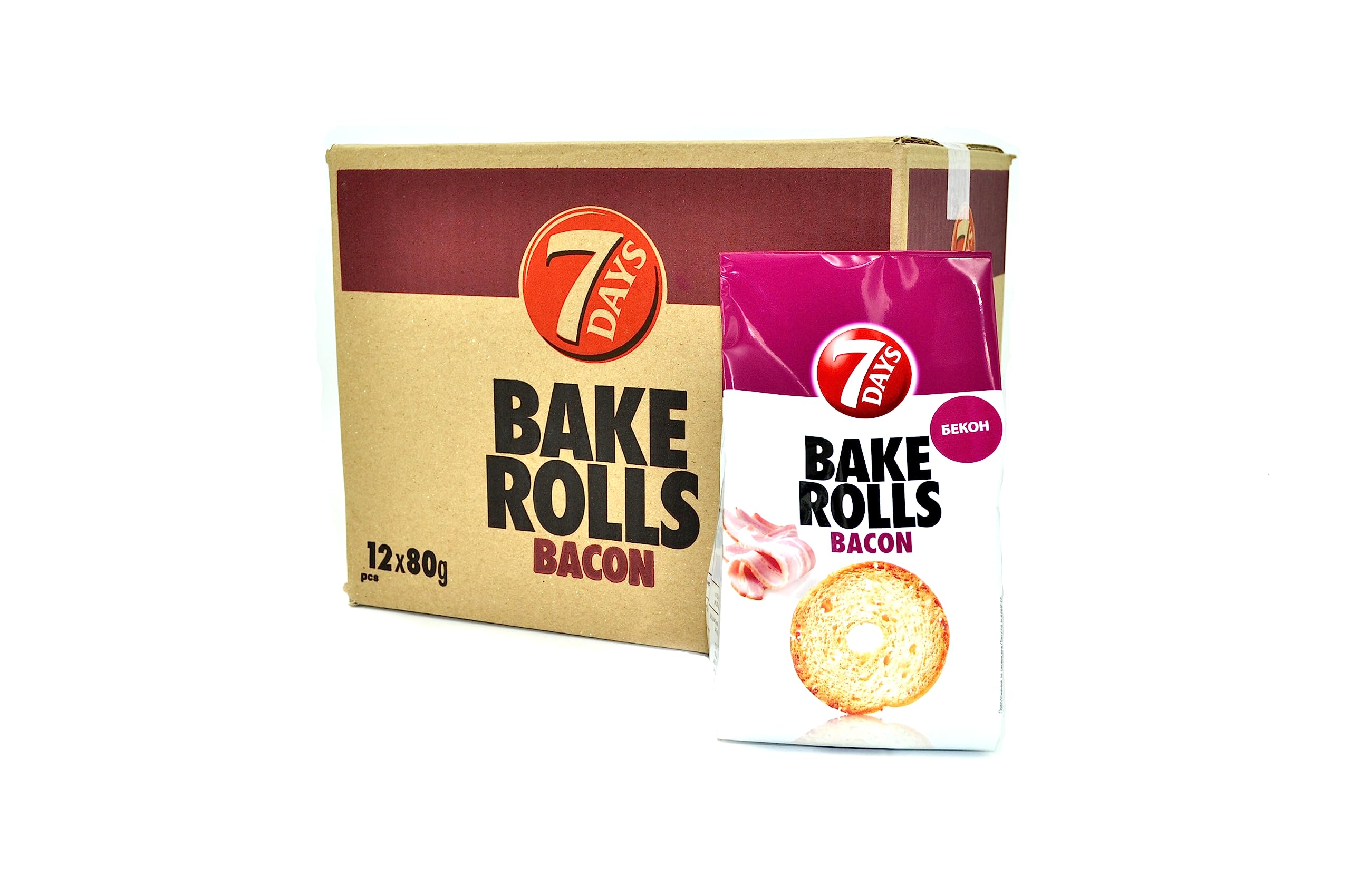 7 days Bake Rolls. Bake Rolls Brotchips. Bake rolls 7 days. Knäckebrot. Chips 7 days (12x80g Pack) (Bacon)