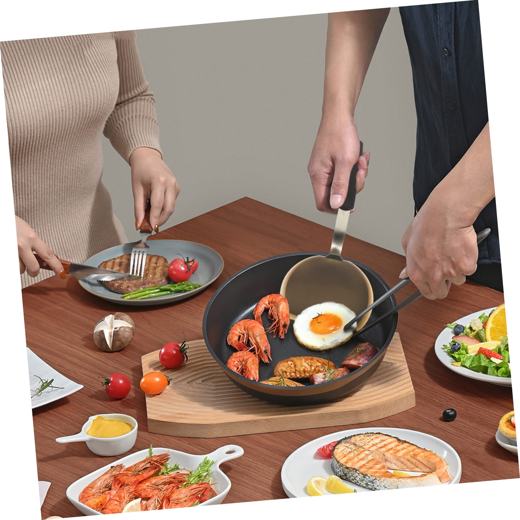 3piezas Espátula de Silicona para Wok y Cocina Antiadherente, Adecuado para Freír Carne y Hornear, Set Práctico para Hogar y Restaurant