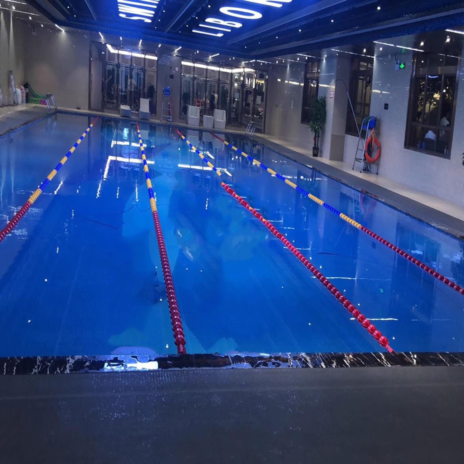 Divisorio di corsia, Galleggiante in corda di sicurezza per piscina, Recinzione di sicurezza per corsia di lunghezza regolabile? Indicatore a spirale Accessorio per piscina per una visibilità effica