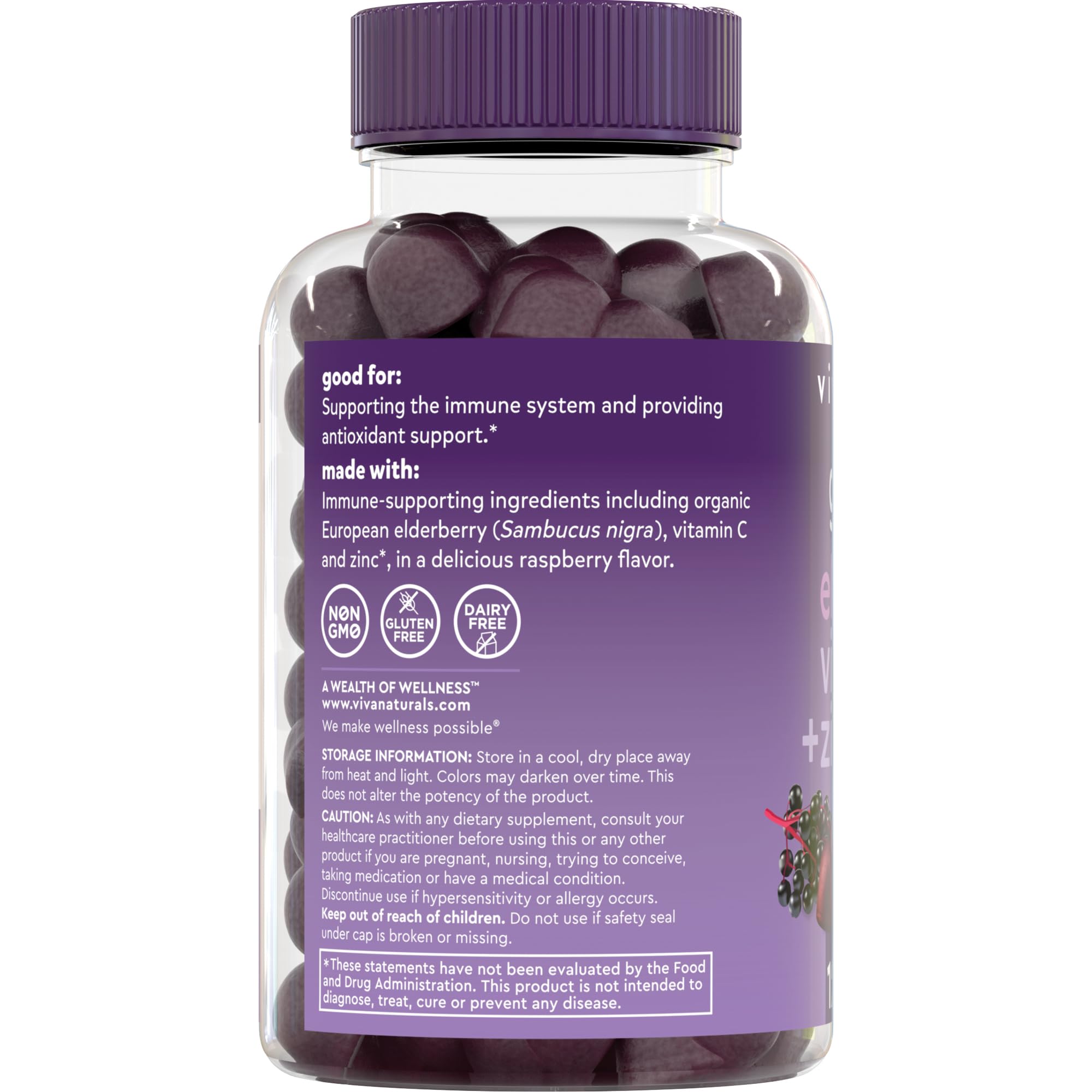 Black Elderberry Vitamin C and Zinc Immune Support Gummies for Adults — Amazon image 9