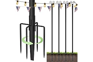 addlon 4 Pack 10FT String Light Poles for Outside