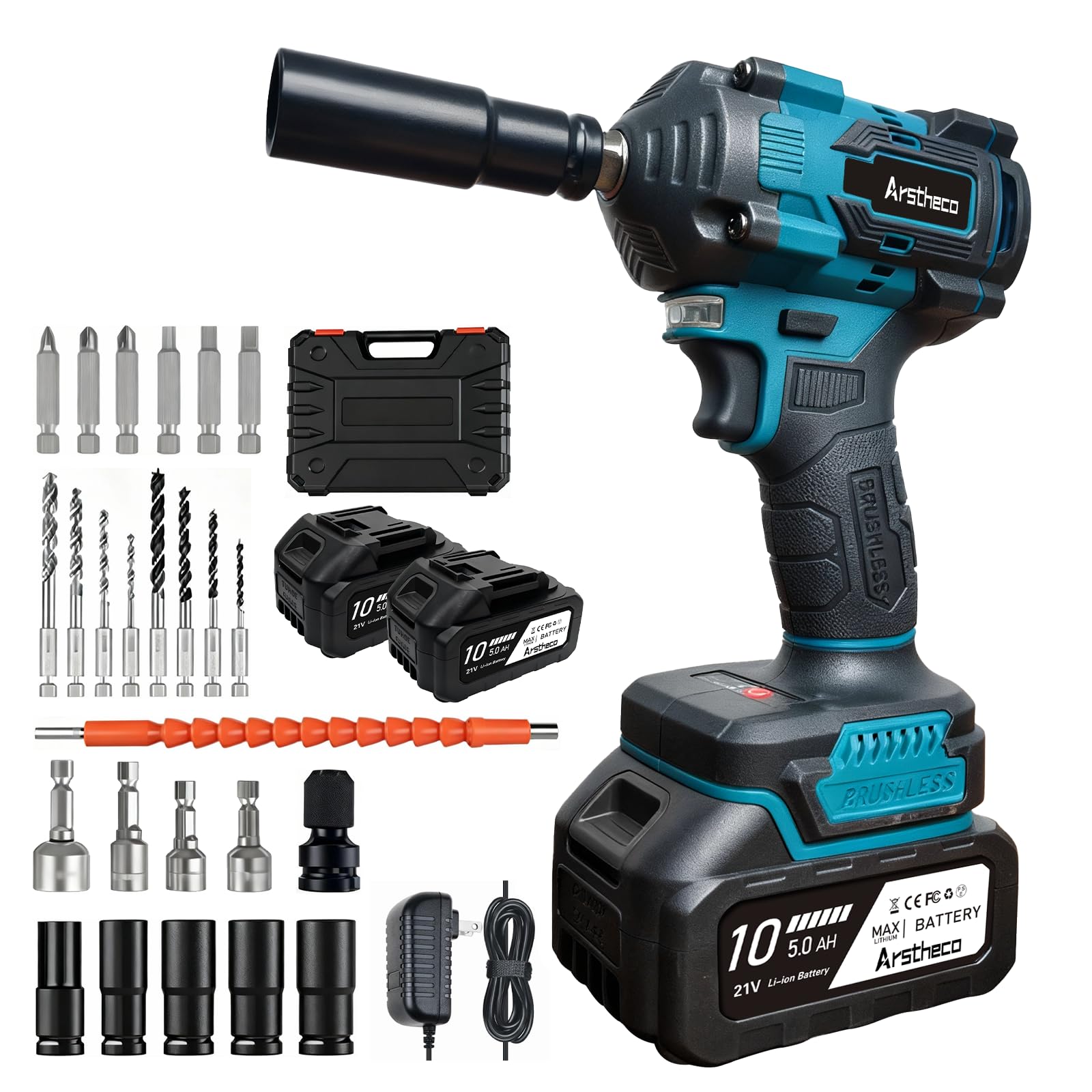 Amazon | 電動インパクトレンチ タイヤ交換 最大トルク500N·m 無段変速