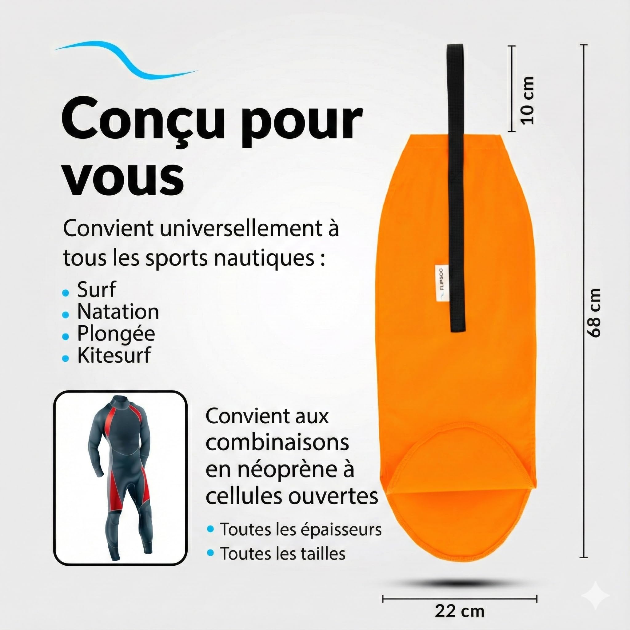 Ayuda para Ponerse el Traje de Neopreno en Segundos | Calzador para Surf, Triatlón, Buceo, Kitesurf | Mojado y Seco | Hombre, Mujer y Niños