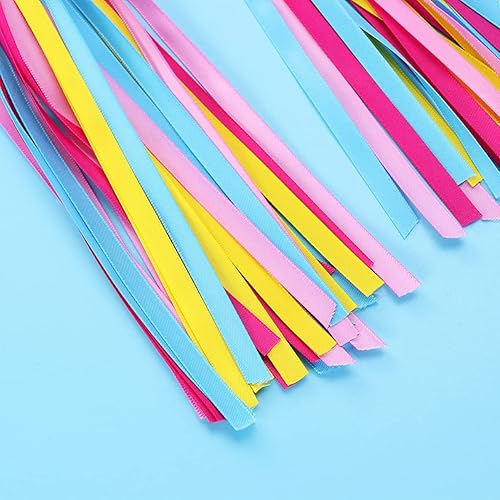 Miniatura 8 de BESPORTBLE Cinta de borla de bicicleta para niños, 1 par de serpentinas coloridas para manillar de bicicleta para niñas y niños, accesorios de