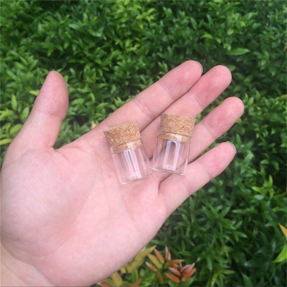 4ml 22x25mm Mini Bottles Glass Test Tube Jar Storage for Sand Liquid Food Gift DIY Bottles 100pcs (100, 4ml)