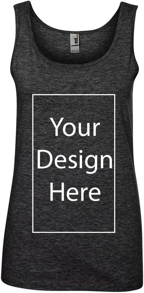 Ladies Add Your Own Text and Design Custom Personalized Sleeveless Tank Tops