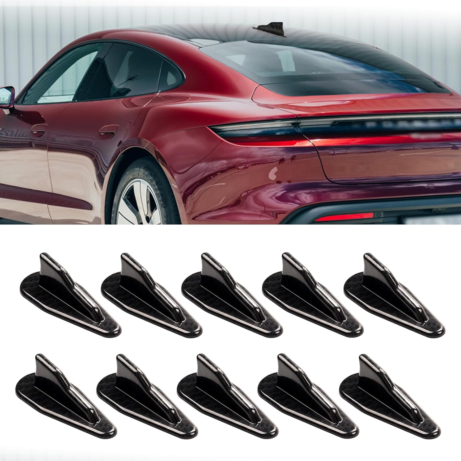 Sodcay 10 PCS Car Shark Fin Antenna, Car Tuning Accessorie, Decor Roof