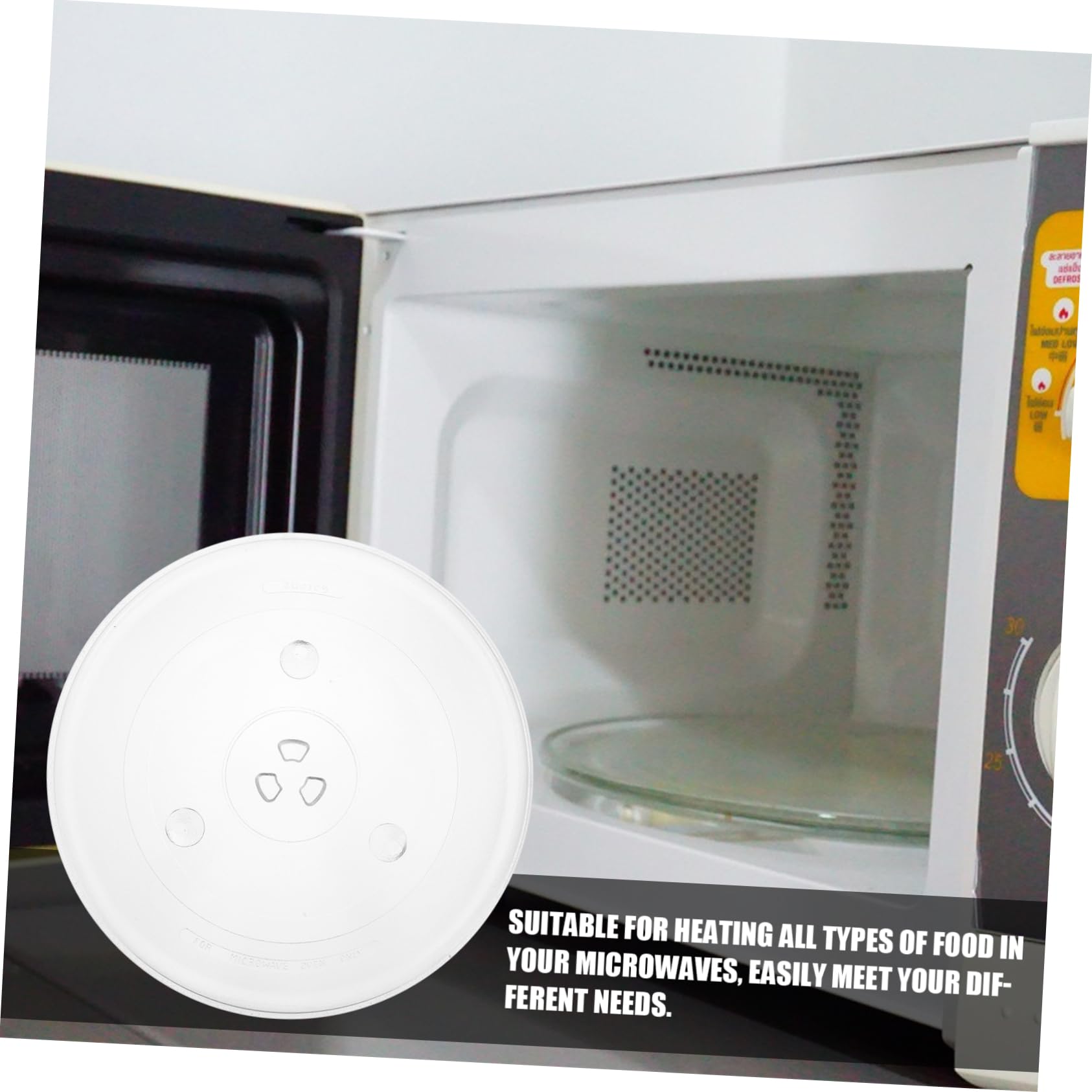 Bandeja Giratoria De Vidrio Plato Para Microondas Para Calentar Resistente Al Calor Fácil Instalación