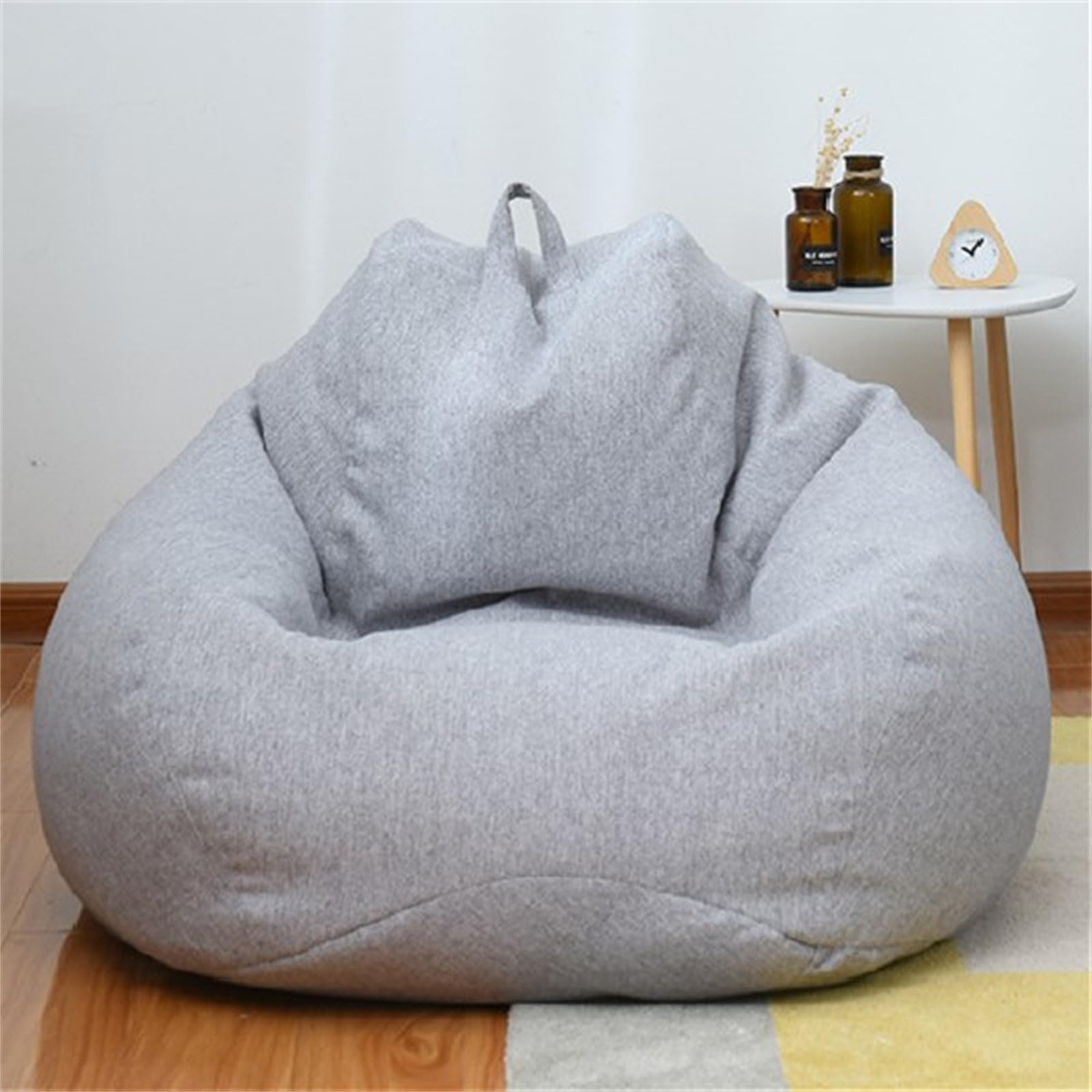 Odot Bean Bag, Soft Gaming Bean Bag Chair for Adult Teenagers, Removable, Washable Bean bag Cover for Outdoor Garden Livingroom Playroom Bedroom Dorm(No Filler) (S(70x80cm),Light Gray)