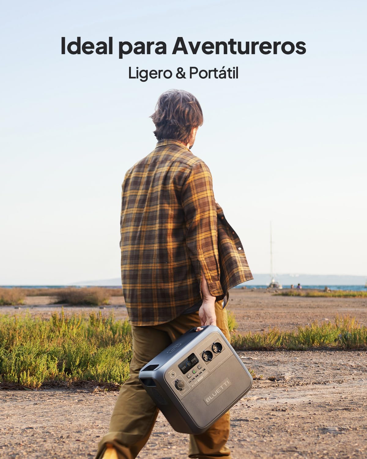 BLUETTI AC180 Generador Solar Portátil, 1152Wh LiFePO4 Batería con 2 salidas AC 1800W (2700W Pico), 0-80% en 45 Min, Estación de Energía Solar para Camping, Viajes, Cortes de Electricidad
