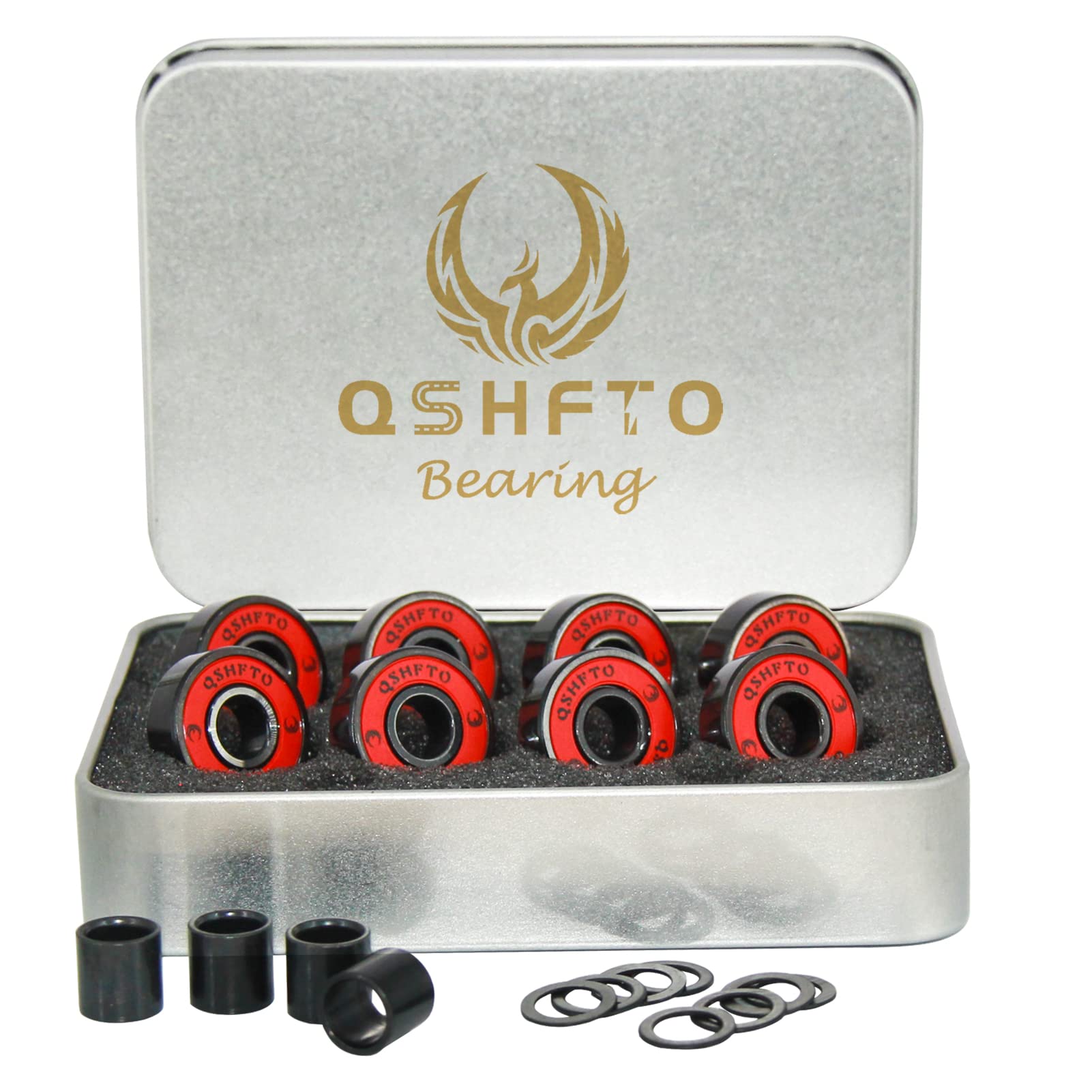 Skateboard Bearing Set 8 Pack ABEC 11 High Precision 608-2RS Longboard Bearings for Cruisers, Inline