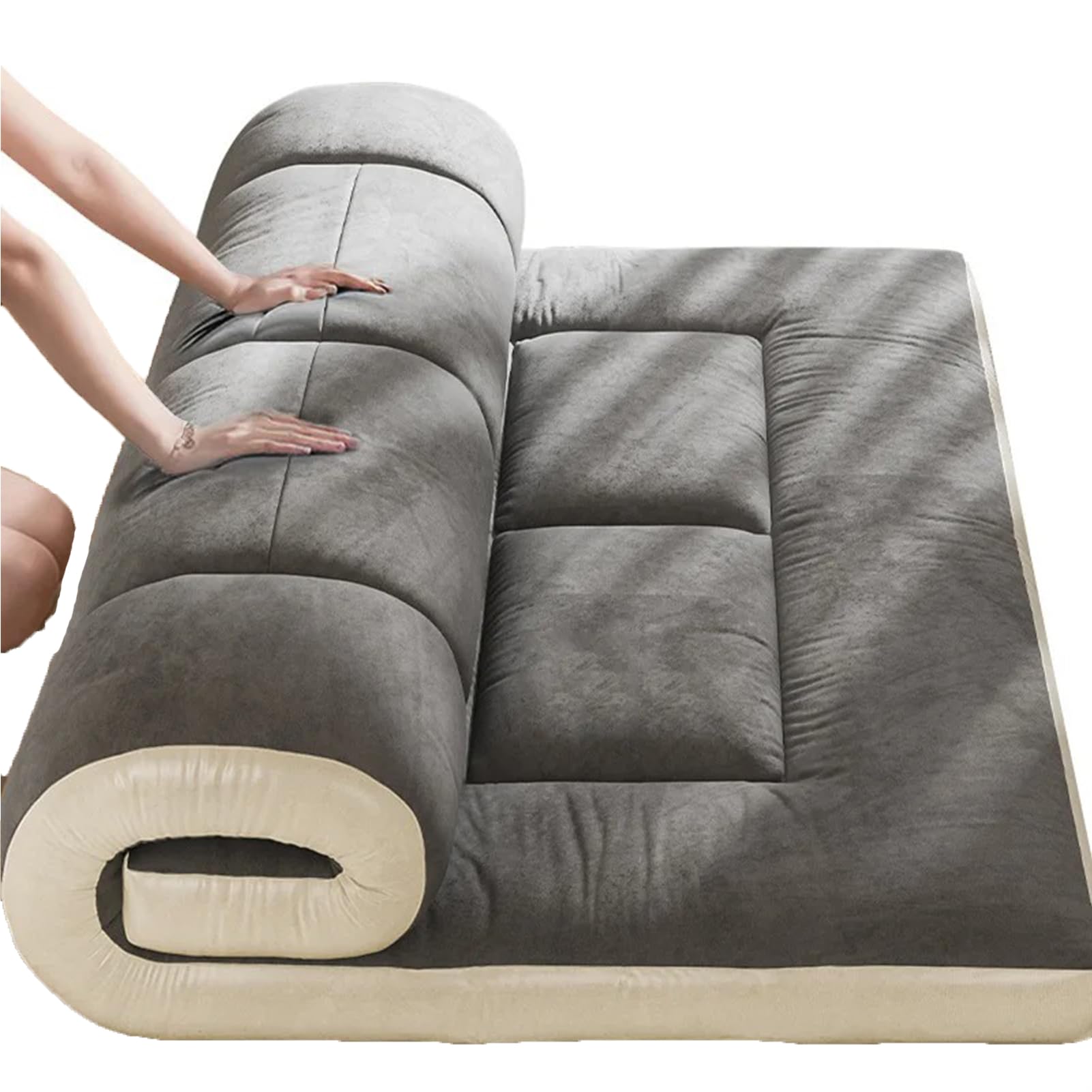 Épaissir Tatami Matelas De Sol, Étanche À L'Humidité Chaud Pliable Tatami Matelas Topper Couchage Lit Pad pour Invités, Dortoirs, Camping, Canapés Et Chaises Longues,1,180x200cm