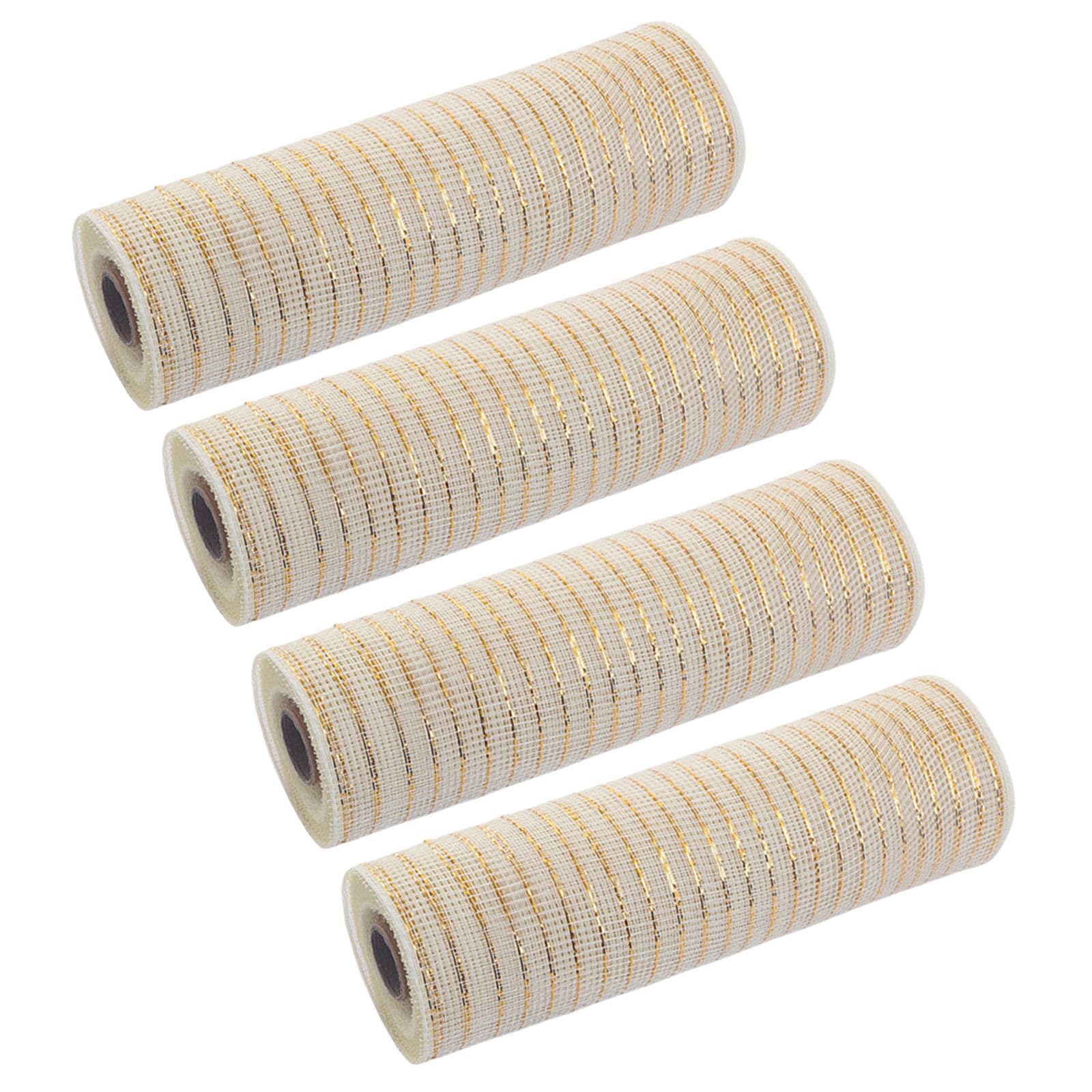Msioytog Of 4 Practical Meshes for Christmas Tree Adornment Suitable for Crafting Bowknot Wreaths and Holiday Arrangements Holiday Decorations