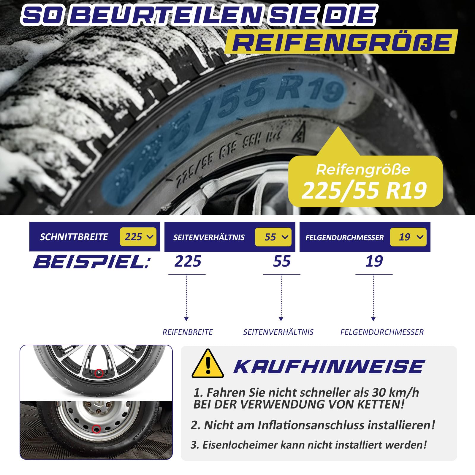 8 Stück Universal Schneeketten, Metall Auto Schneeketten Winter Auto Zubehör, Snow Chain für LKW