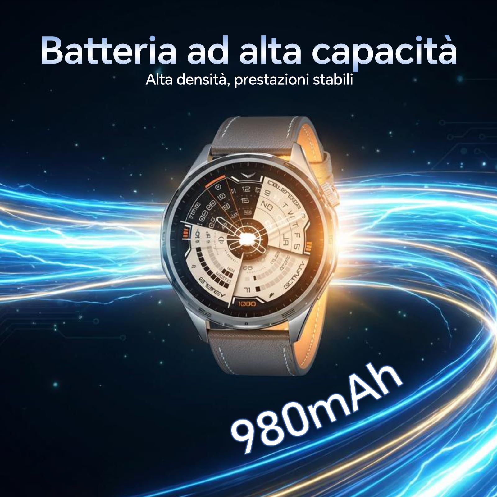HONOR Watch 6 Smartwatch, 35 Giorni Autonomia, Display 1.46'' LTPS 3000 Nit | Dual-Band, Calcio Pro e Badminton, 120+ Sport, GPS, 46.5mm, 10.8mm Sottile, Monitoraggio Salute