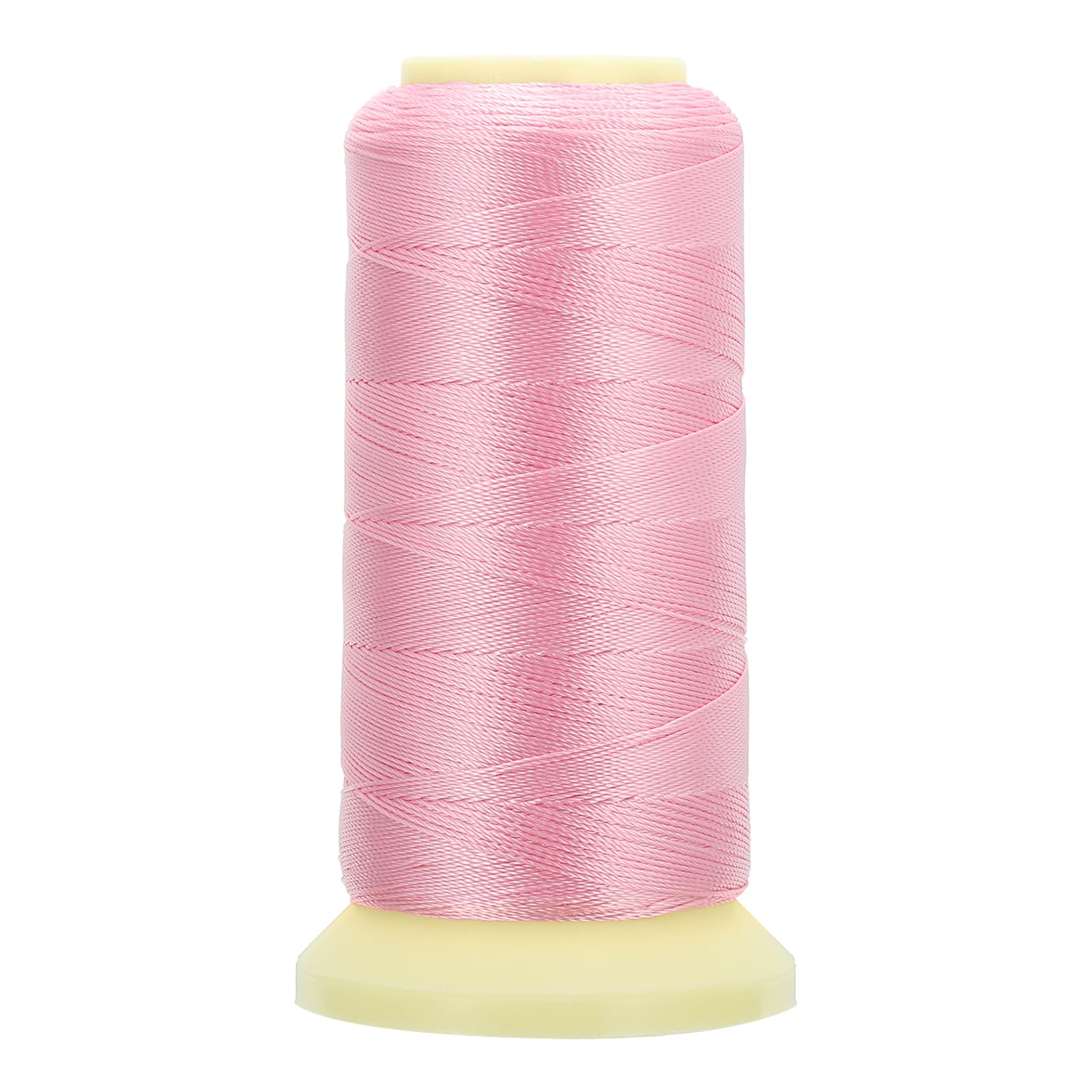 PATIKIL Bonded Thread, 0.4 mm 550 Yards Polyester Sewing Cord for Weave Bracelets Pendant Ropes Macrame Bookbinding DIY Craft, Pink