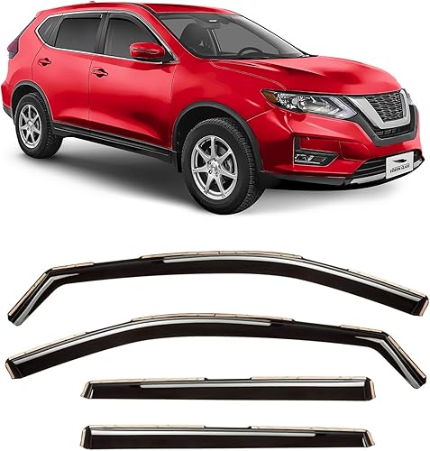 Miniatura 13 de Voron Glass Protectores de lluvia extra duraderos en canal para Chevrolet (Chevy) Equinox 2010-2017, deflectores de ventana, viseras de ventana de