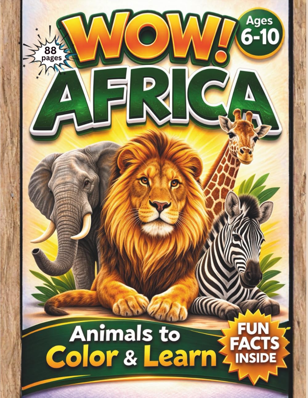 WOW! Africa: Animals to Color & Learn – Fun Facts and Coloring Pages for Kids Ages 6–10 (WOW! Color • Learn • Explore)