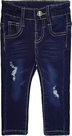 Jeans Neonato Kids Cool Space - Pantaloni Denim Morbidi Con Vita Elastica E Design Strappato - Foto 3