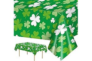 Green Shamrock Plastic St Patrick's Day Tablecloths